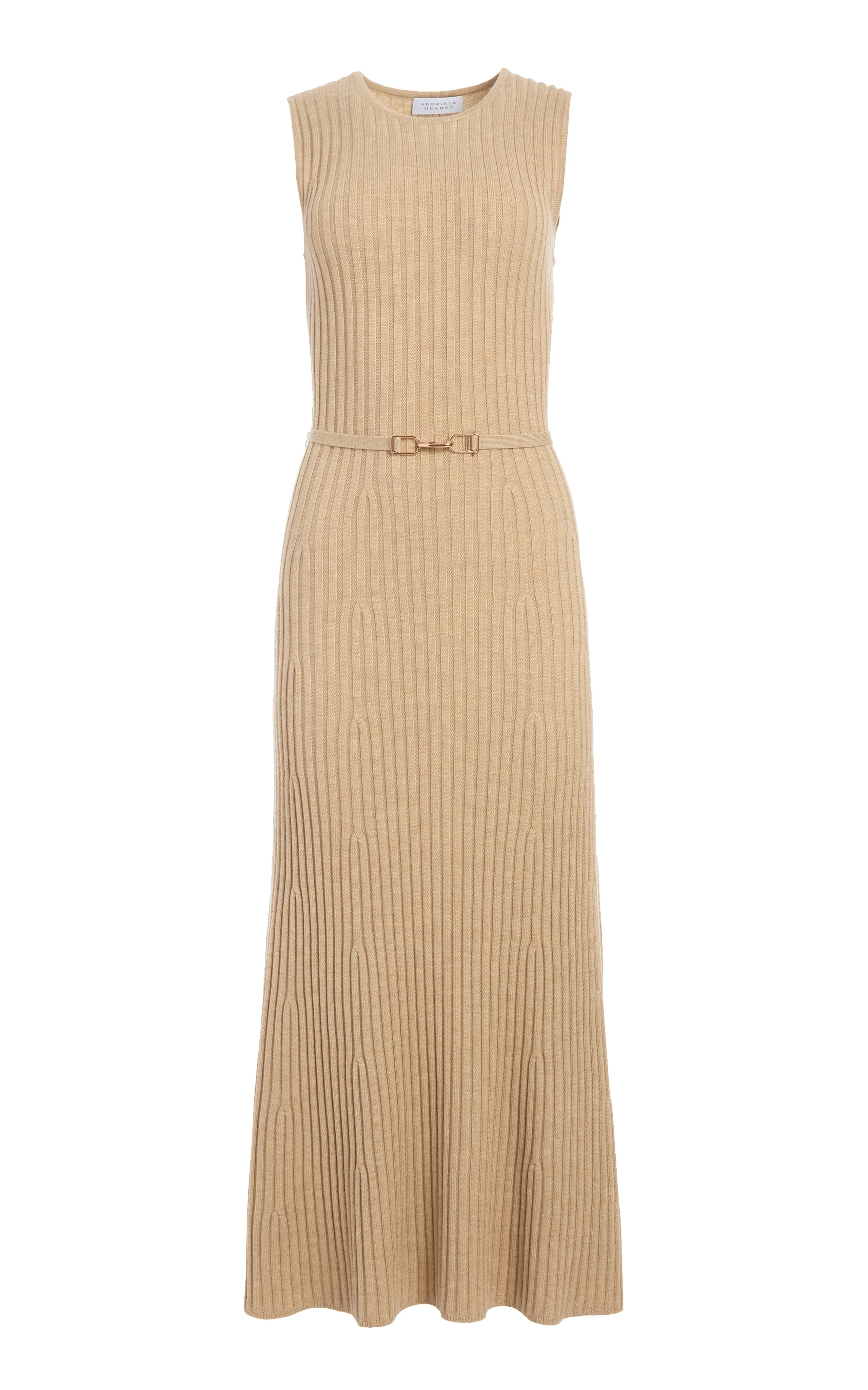 Meier Knit Dress in Hay Merino Wool Cashmere sold by Gabriela Hearst