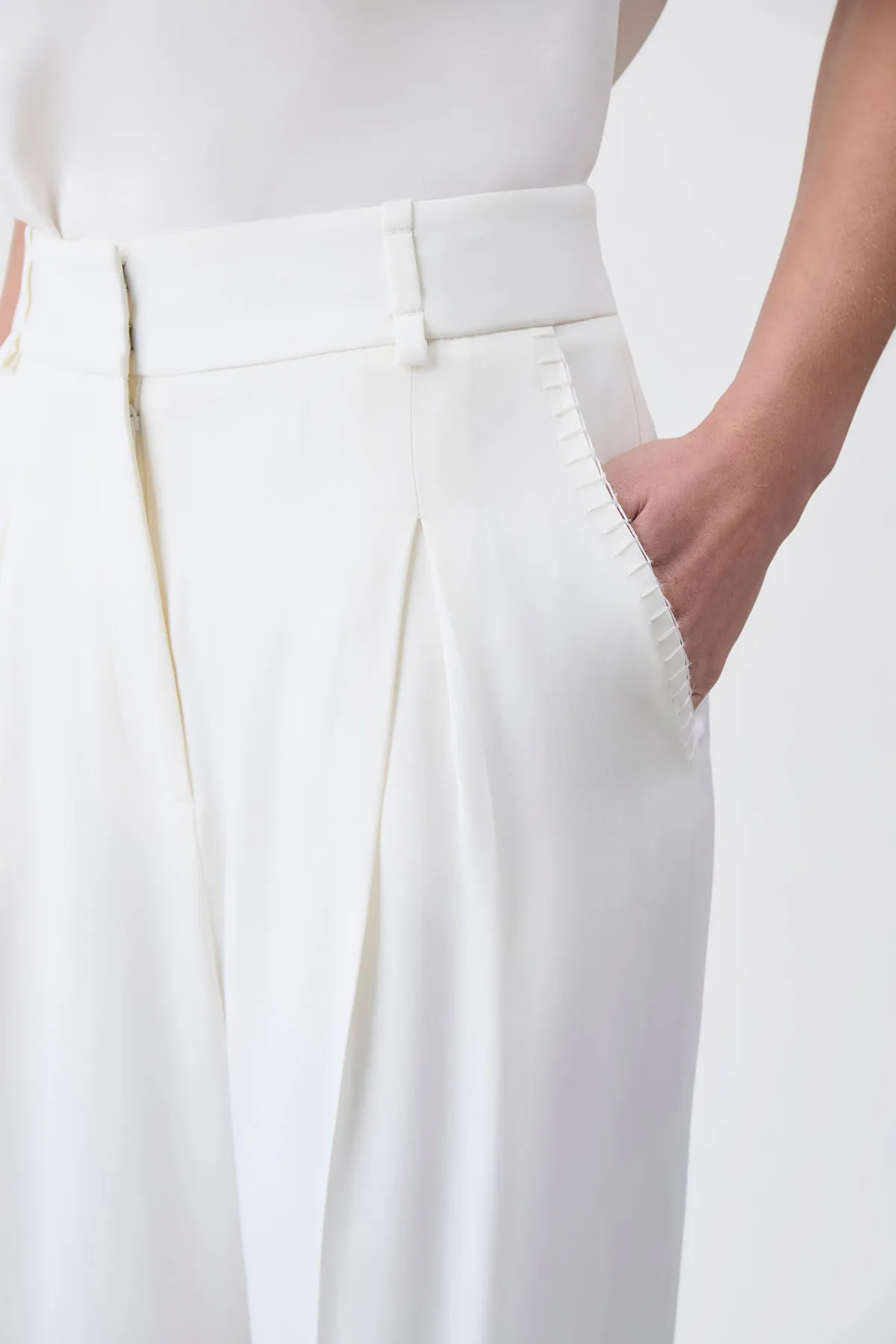 Maura Pant in Ivory Silk Crepe sold by Gabriela Hearst product image thumbnail 5