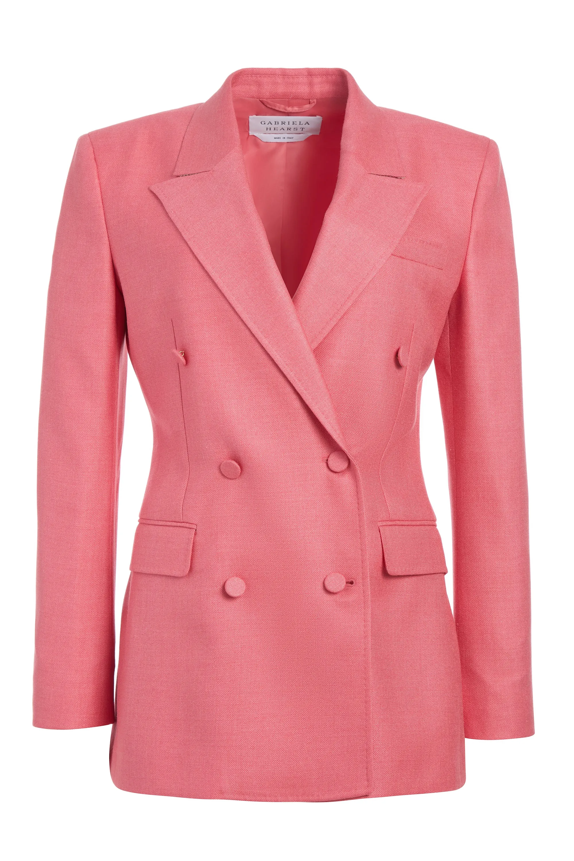 Gavin Blazer in Watermelon Silk Virgin Wool sold by Gabriela Hearst