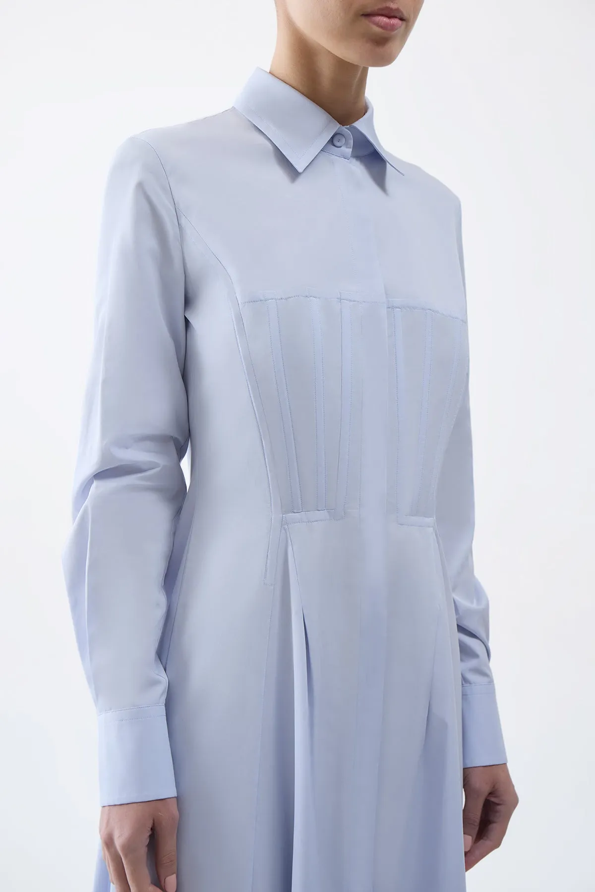 Eugene Maxi Shirtdress in Light Blue Sea Island Cotton sold by Gabriela Hearst product image thumbnail 5