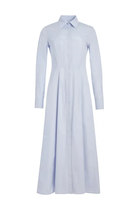 Eugene Maxi Shirtdress in Light Blue Sea Island Cotton made by Gabriela Hearst