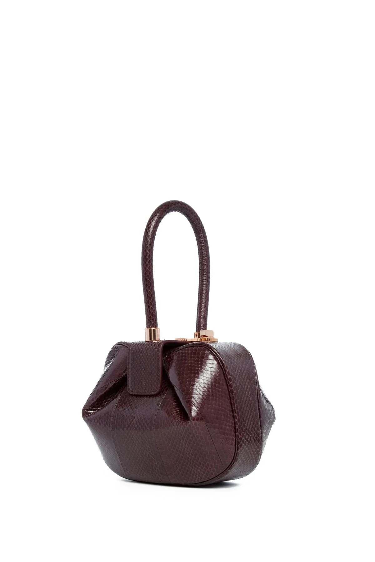 Demi Bag in Bordeaux Snakeskin sold by Gabriela Hearst