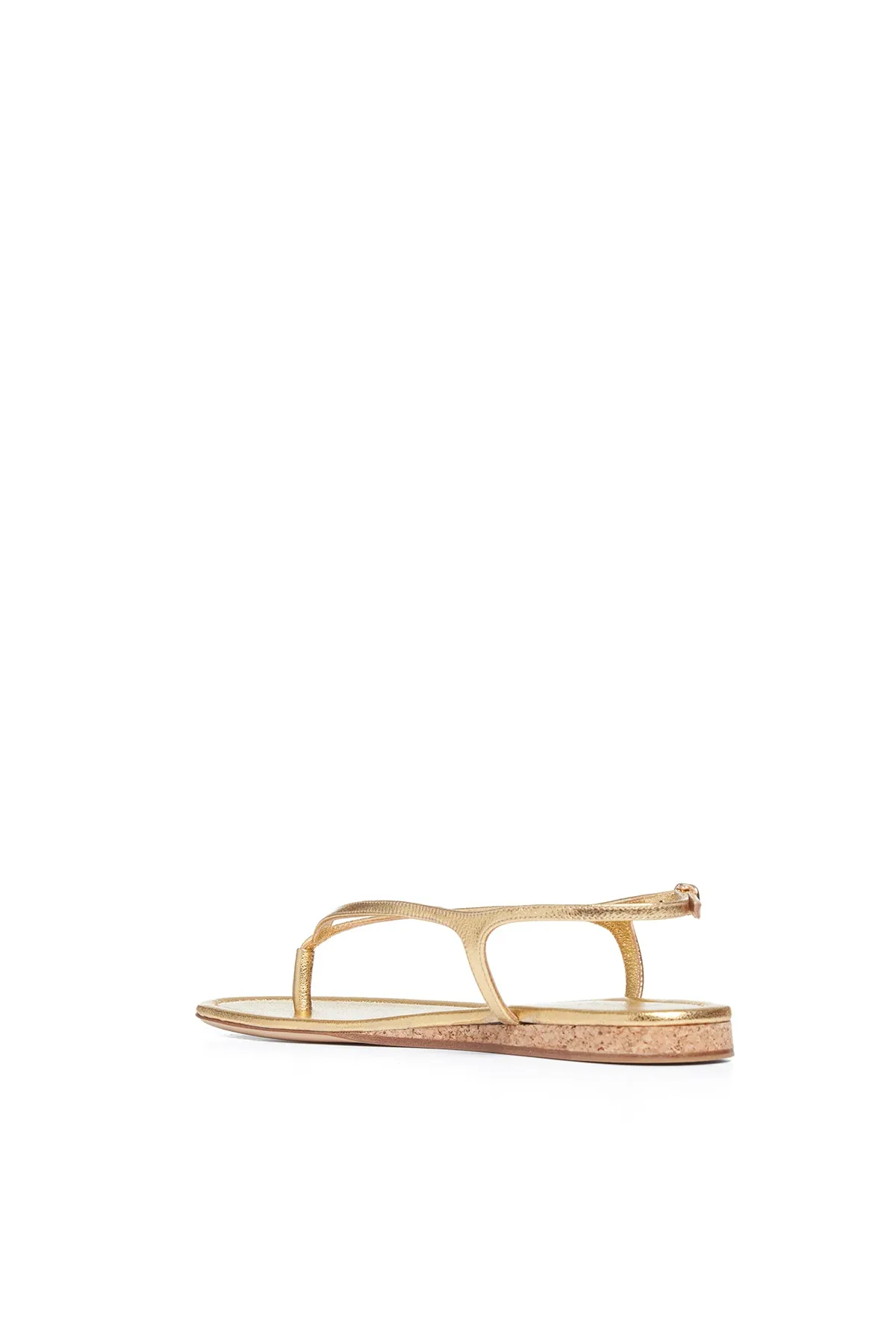 Gia Flat Sandal in Gold Metallic Nappa Leather sold by Gabriela Hearst product image thumbnail 3