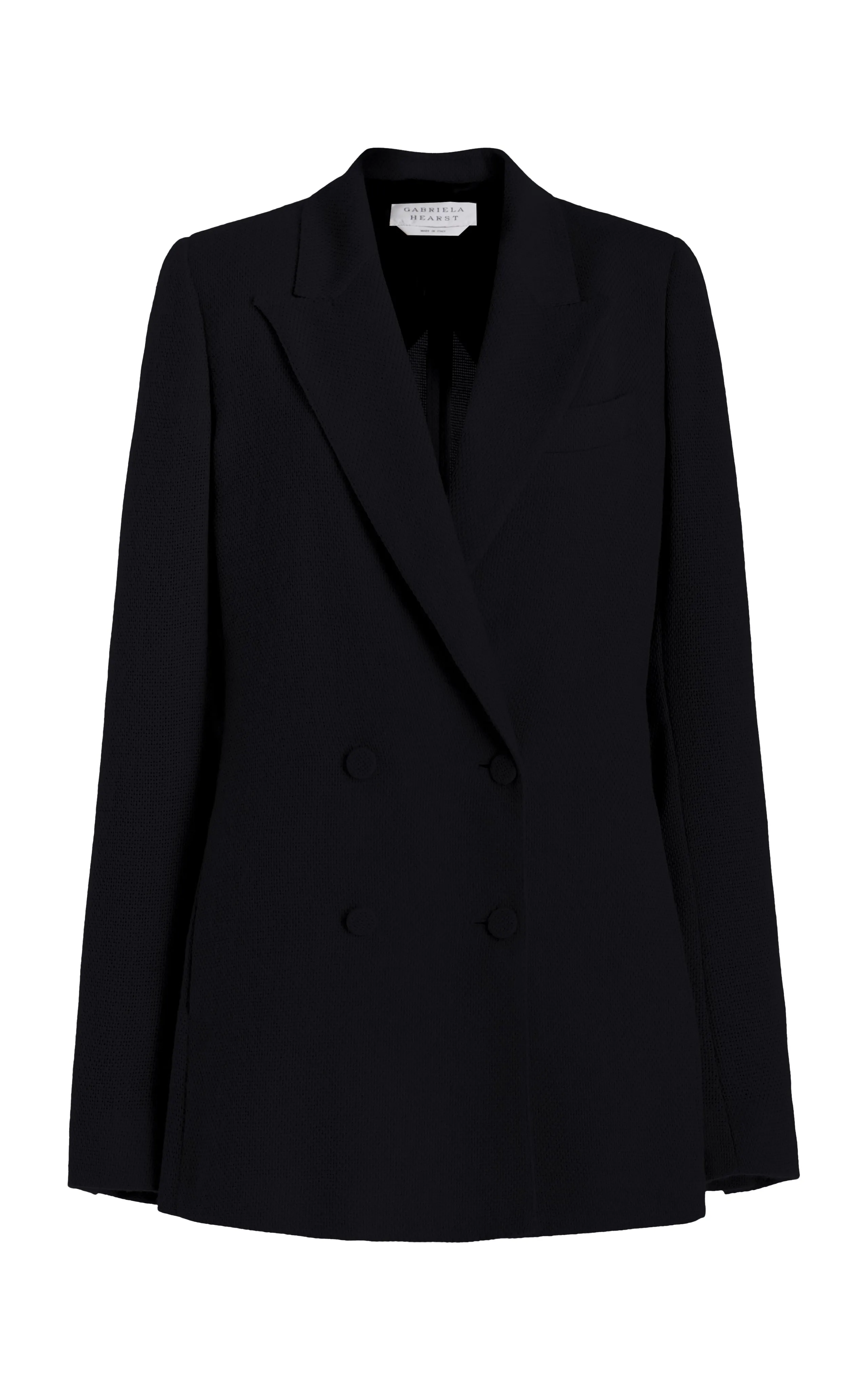 Damus Blazer in Black Silk Wool Cady sold by Gabriela Hearst
