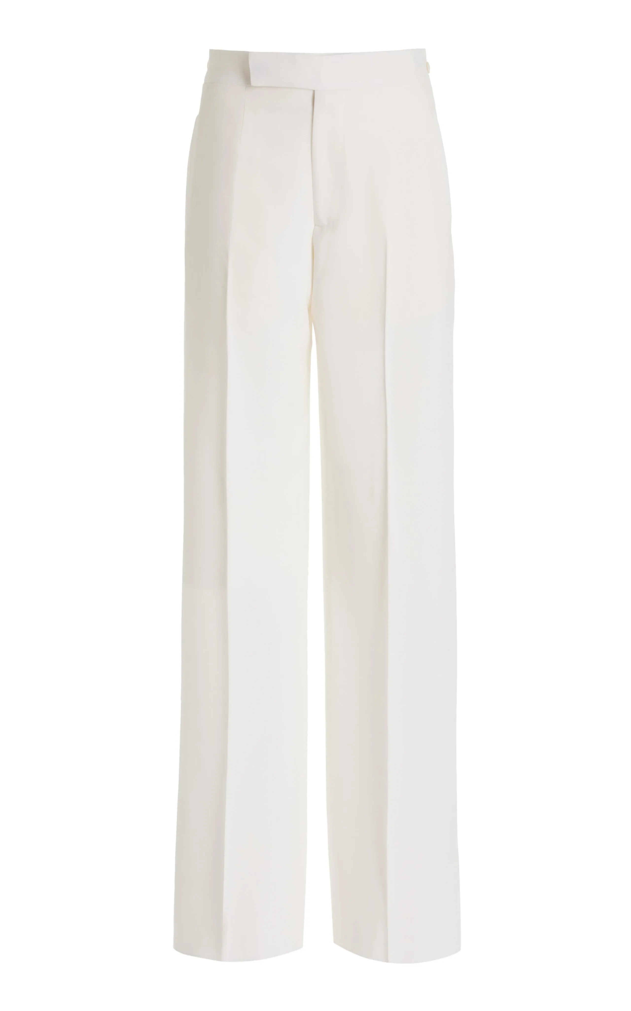 Vista Pant in Ivory Virgin Wool Twill sold by Gabriela Hearst