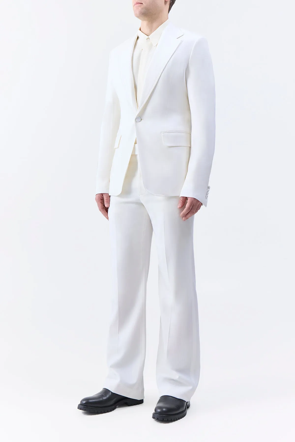 Vista Pant in Ivory Virgin Wool Twill sold by Gabriela Hearst product image thumbnail 3
