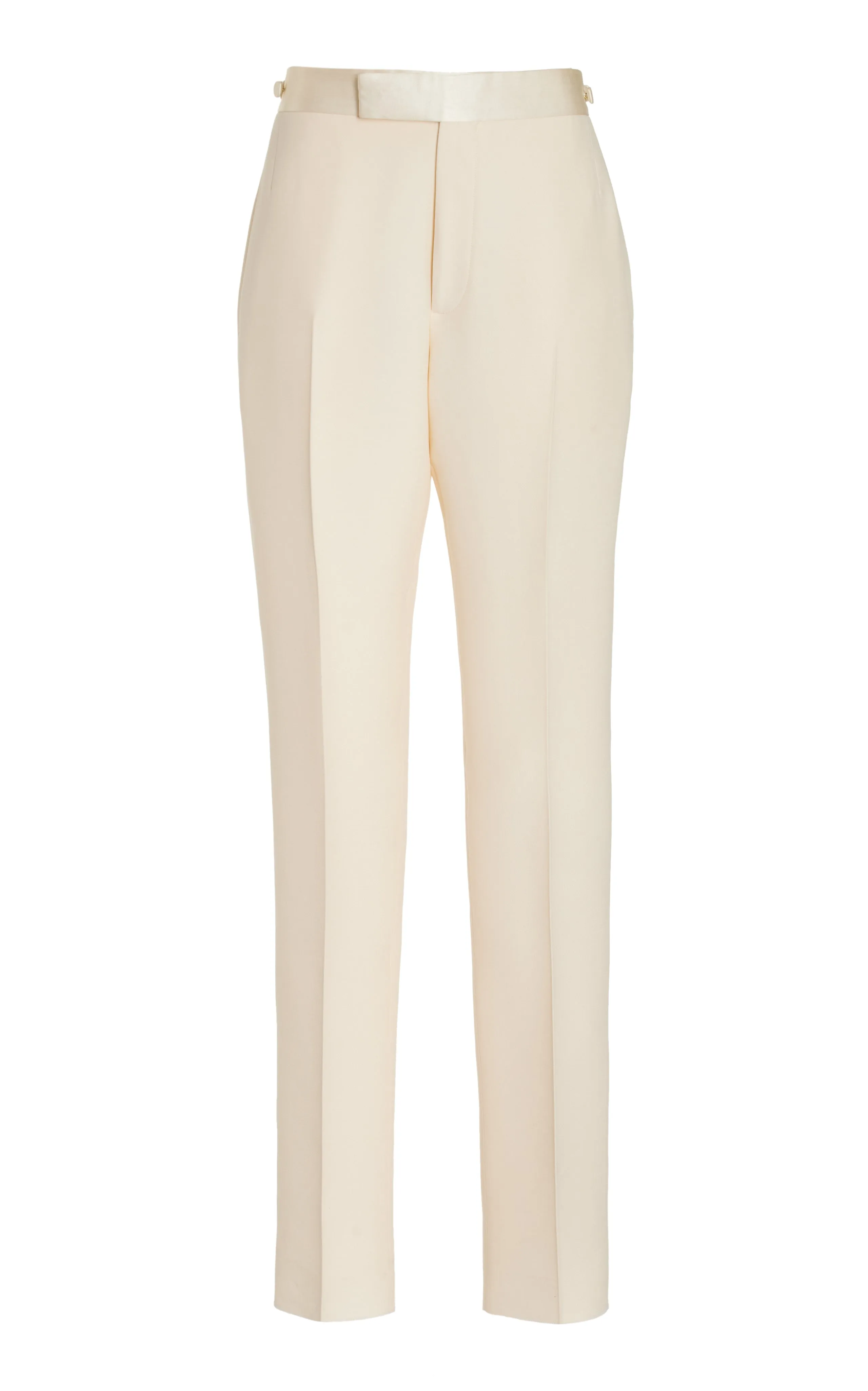 Simons Pant in Ivory Wool Silk Cady sold by Gabriela Hearst