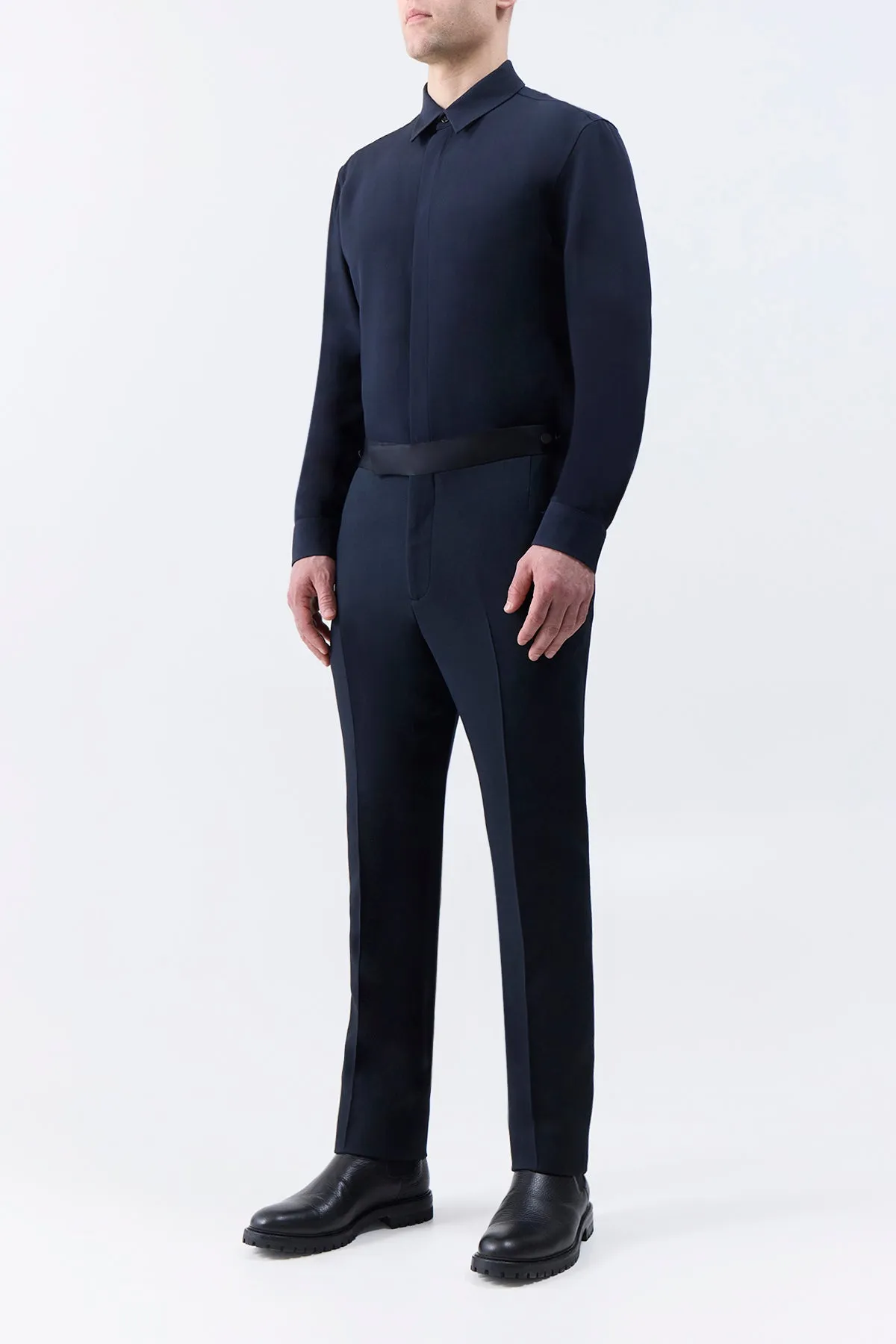 Simons Pant in Black Wool Silk Cady sold by Gabriela Hearst product image thumbnail 3