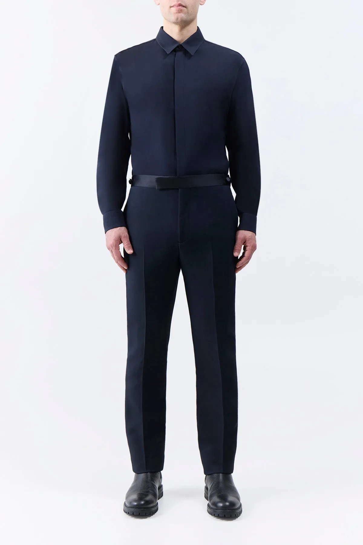 Simons Pant in Black Wool Silk Cady sold by Gabriela Hearst product image thumbnail 2