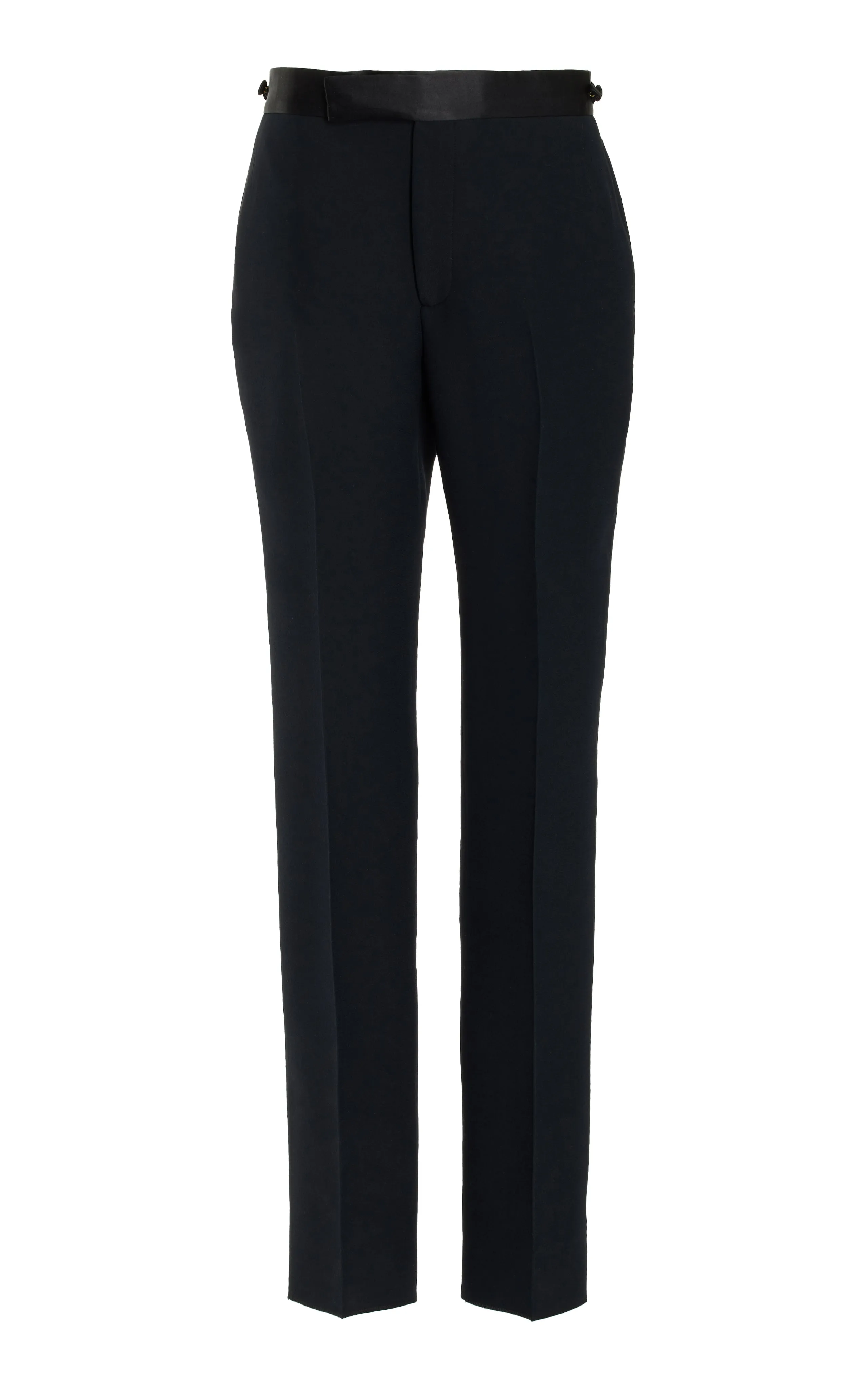 Simons Pant in Black Wool Silk Cady sold by Gabriela Hearst