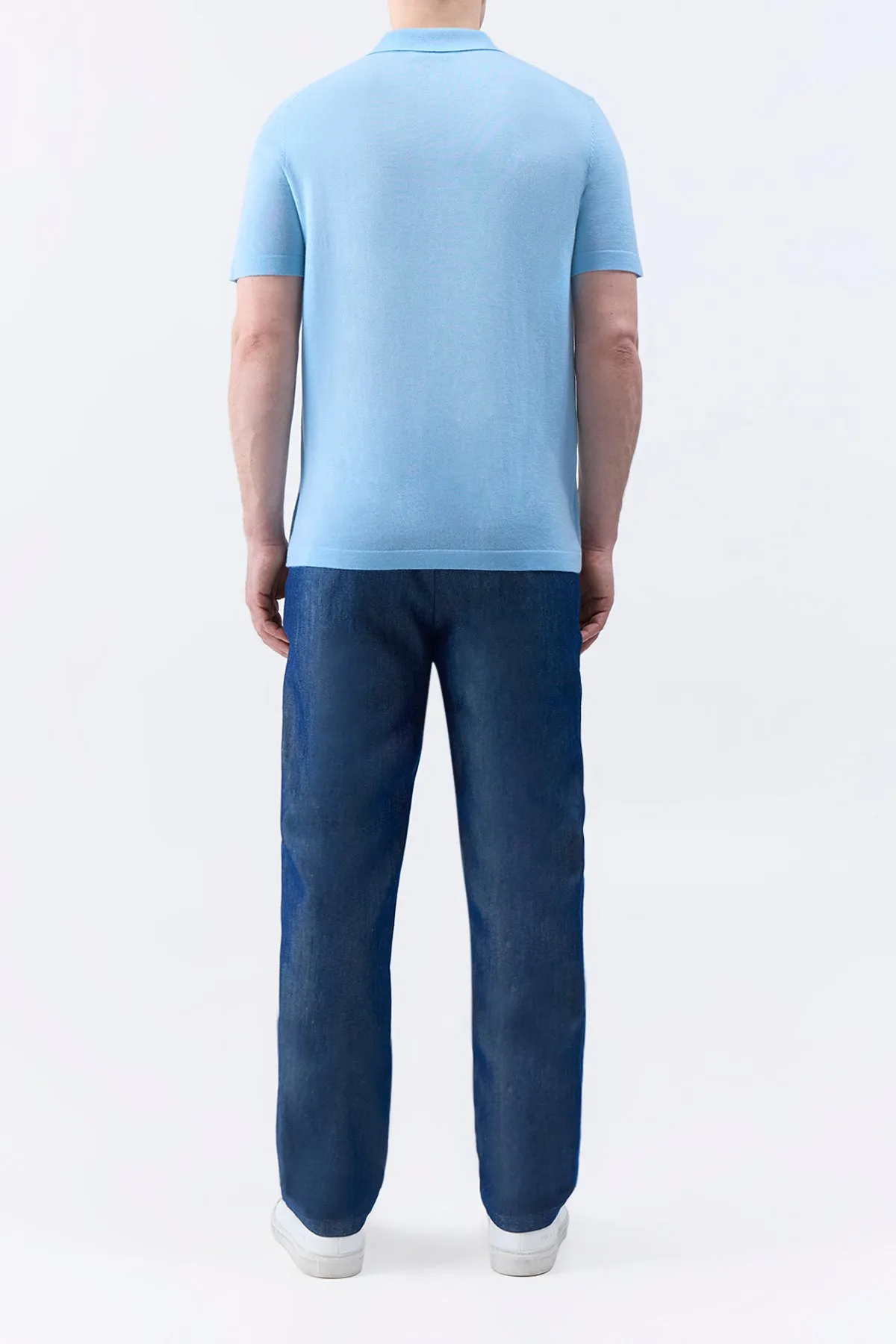 Rhys Pant in Deep Fluorite Blue Virgin Wool Linen Twill sold by Gabriela Hearst product image thumbnail 4