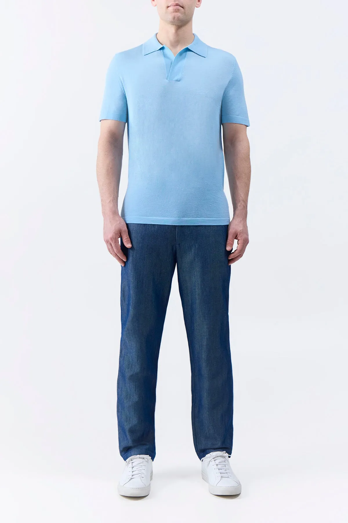Rhys Pant in Deep Fluorite Blue Virgin Wool Linen Twill sold by Gabriela Hearst product image thumbnail 2