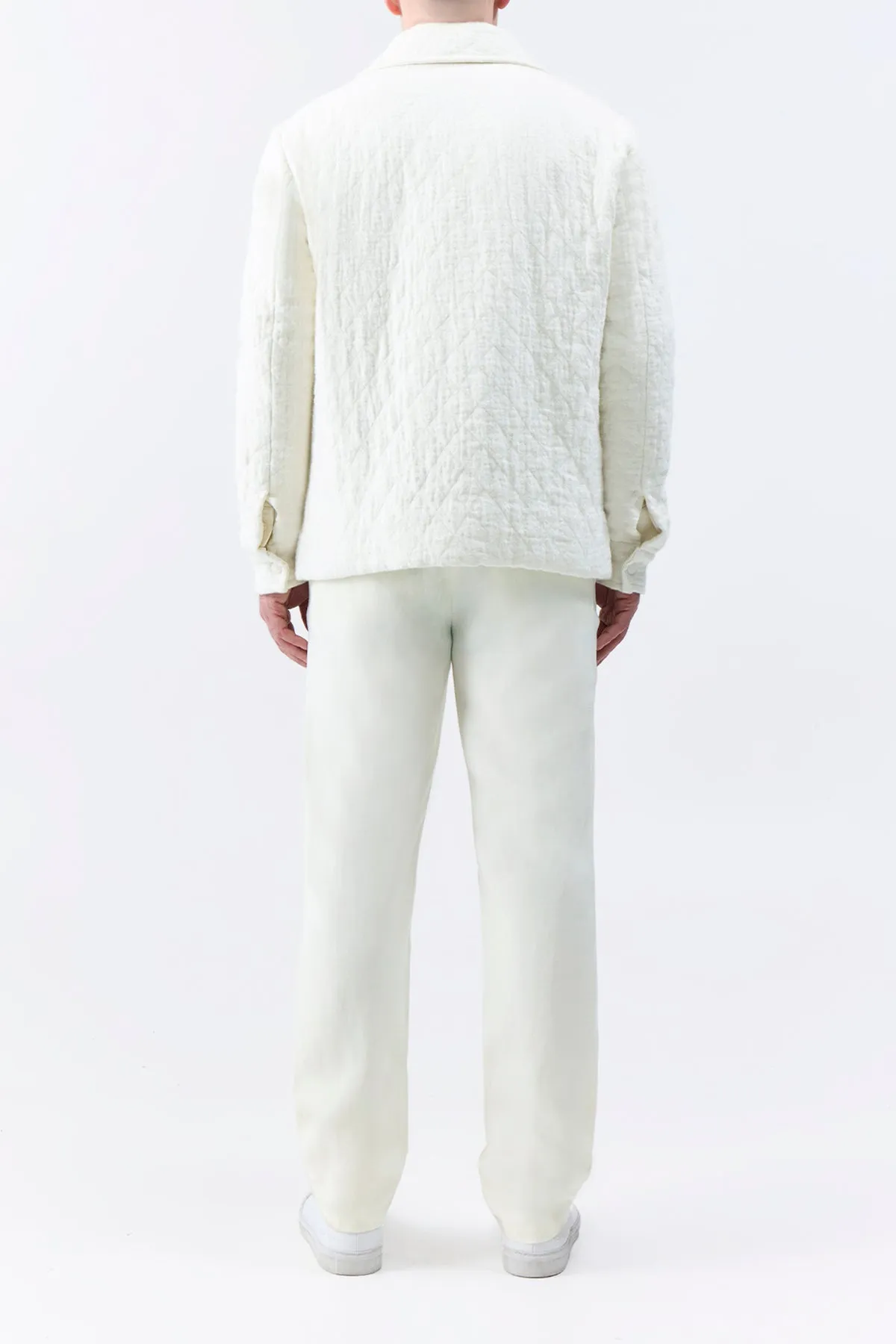 Rhys Pant in Ivory Virgin Wool Linen Twill sold by Gabriela Hearst product image thumbnail 4
