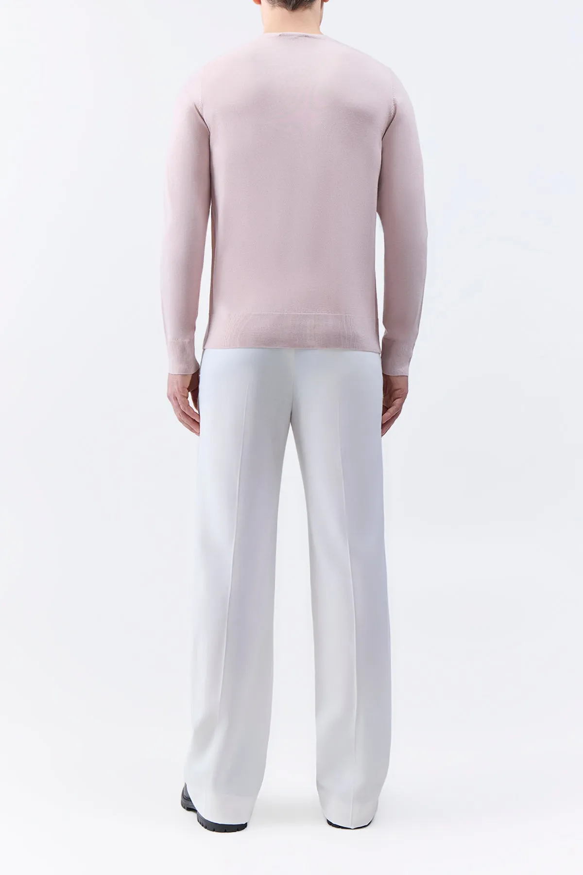 Palco Knit Crewneck in Blush Merino Wool sold by Gabriela Hearst product image thumbnail 4