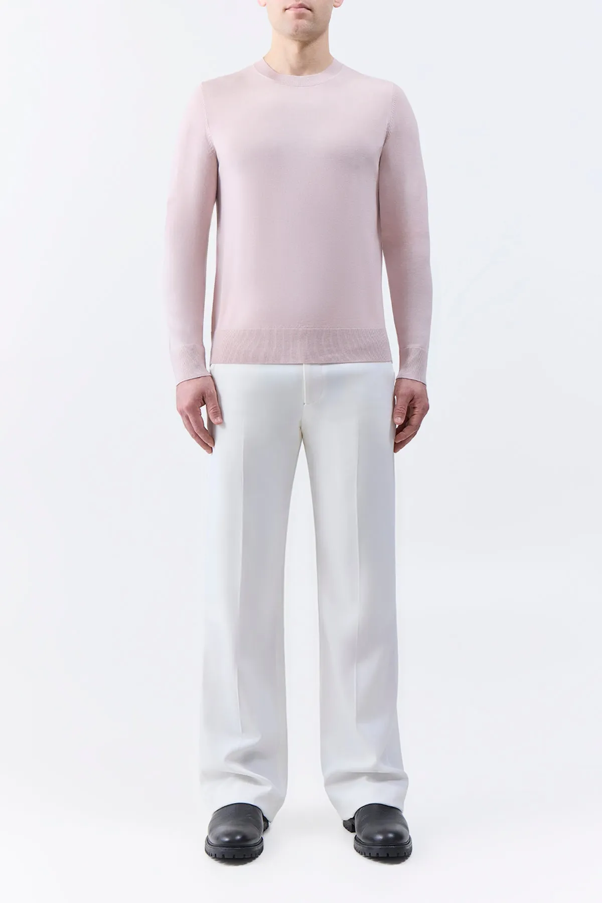 Palco Knit Crewneck in Blush Merino Wool sold by Gabriela Hearst product image thumbnail 2