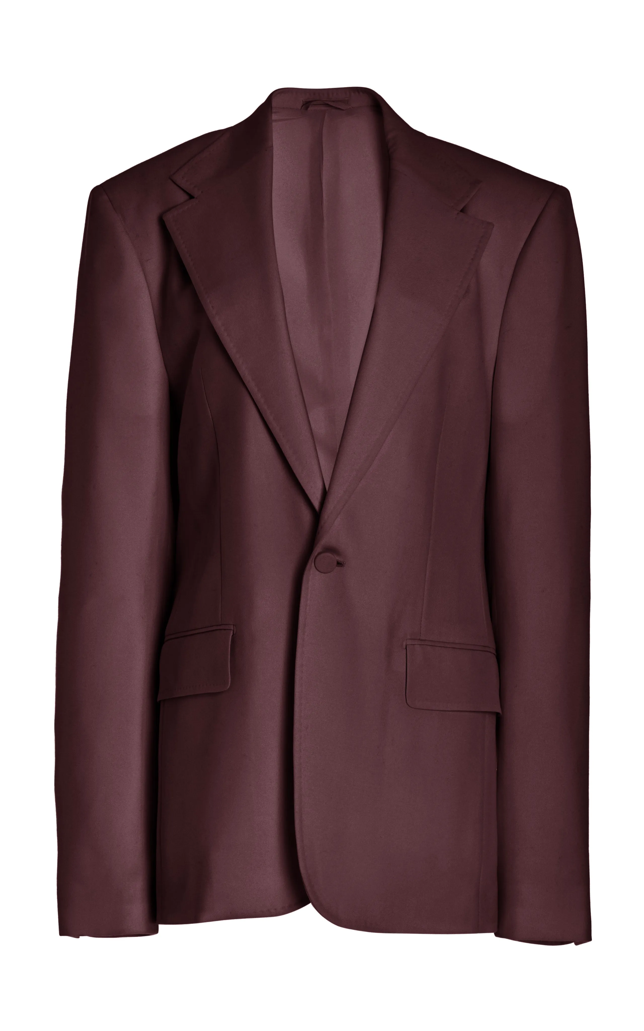 Leiva Blazer in Deep Bordeaux Virgin Wool Twill sold by Gabriela Hearst