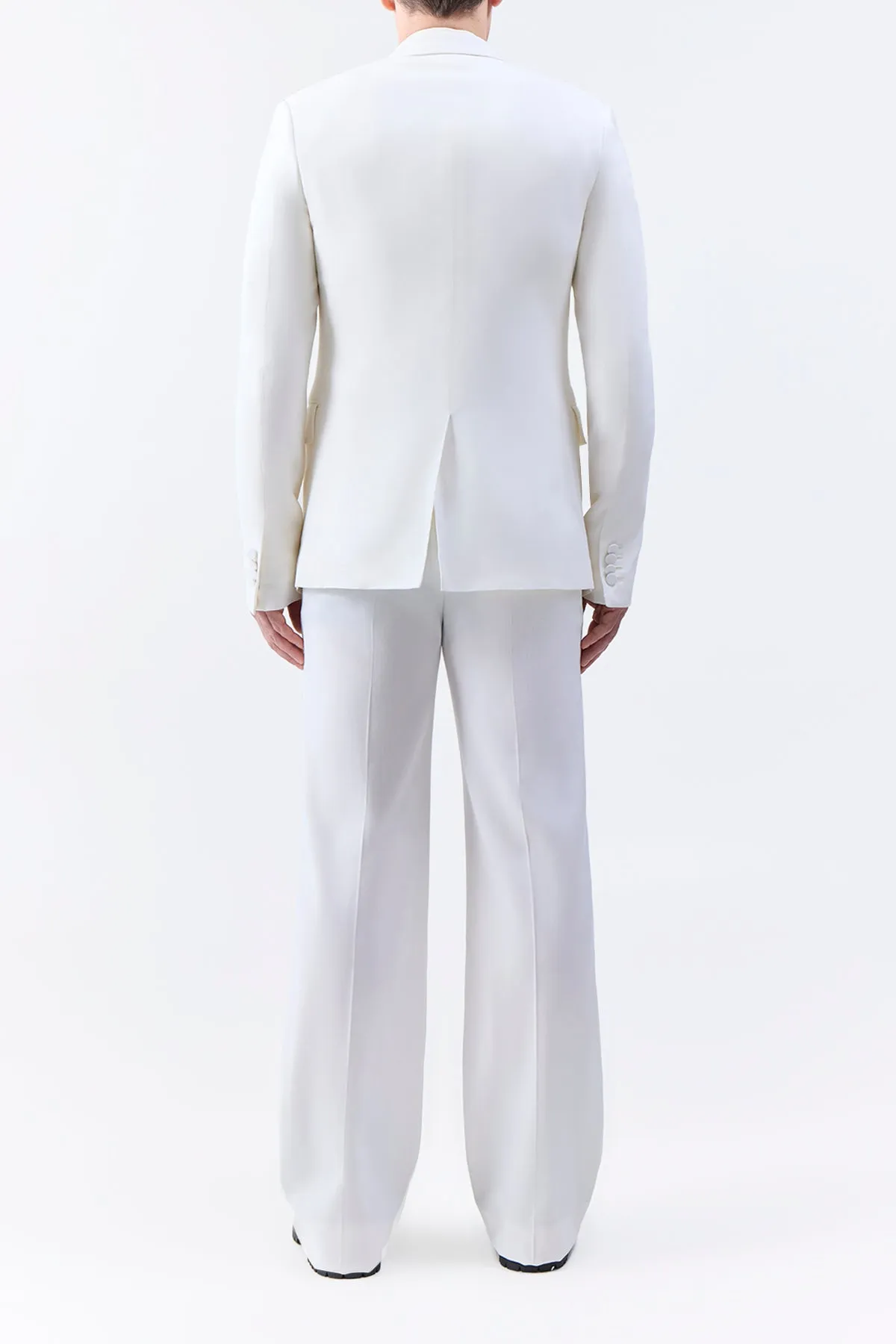 Leiva Blazer in Ivory Virgin Wool Twill sold by Gabriela Hearst product image thumbnail 4