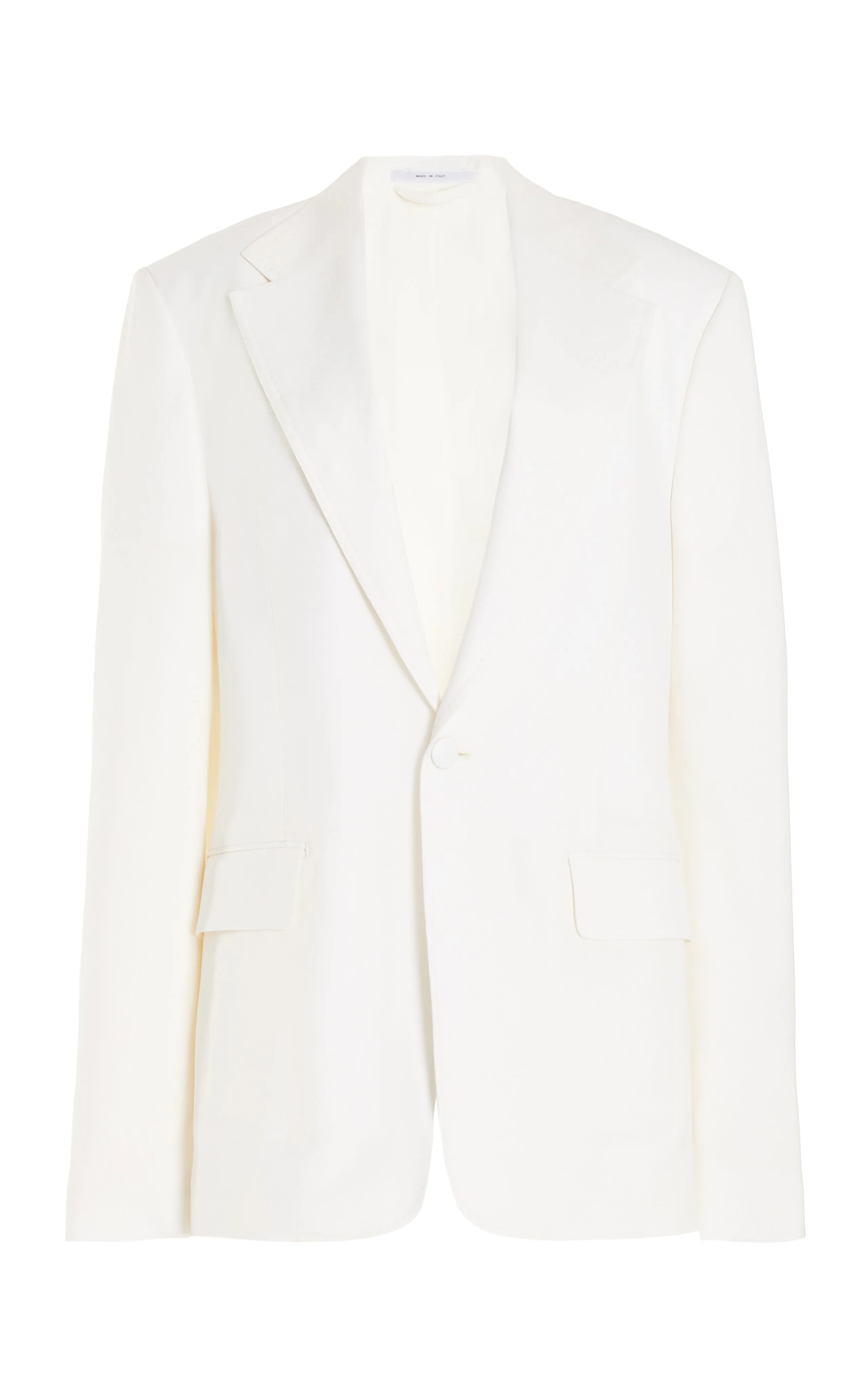 Leiva Blazer in Ivory Virgin Wool Twill sold by Gabriela Hearst
