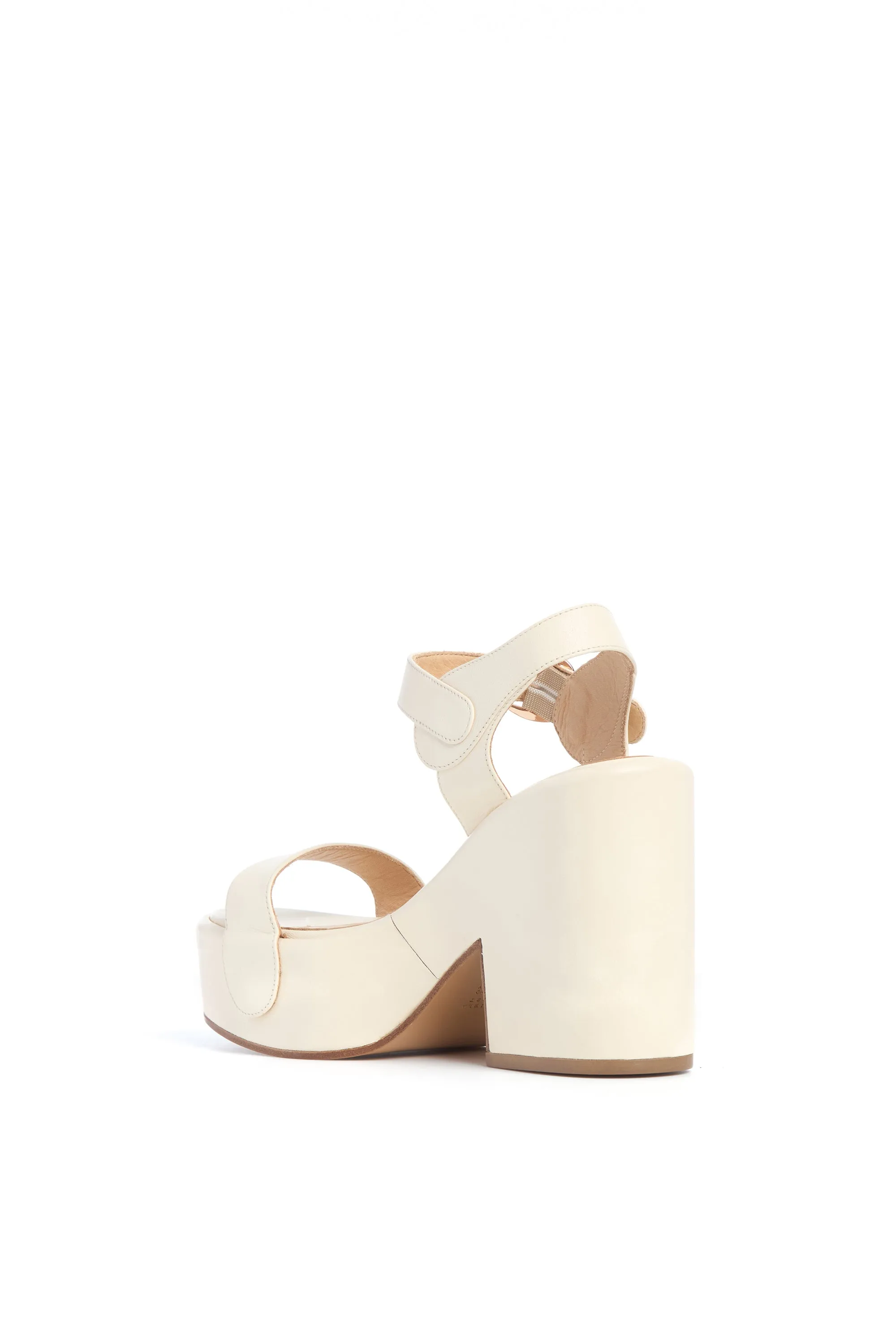 Iris Platform Sandal in Cream Nappa Leather sold by Gabriela Hearst product image thumbnail 3
