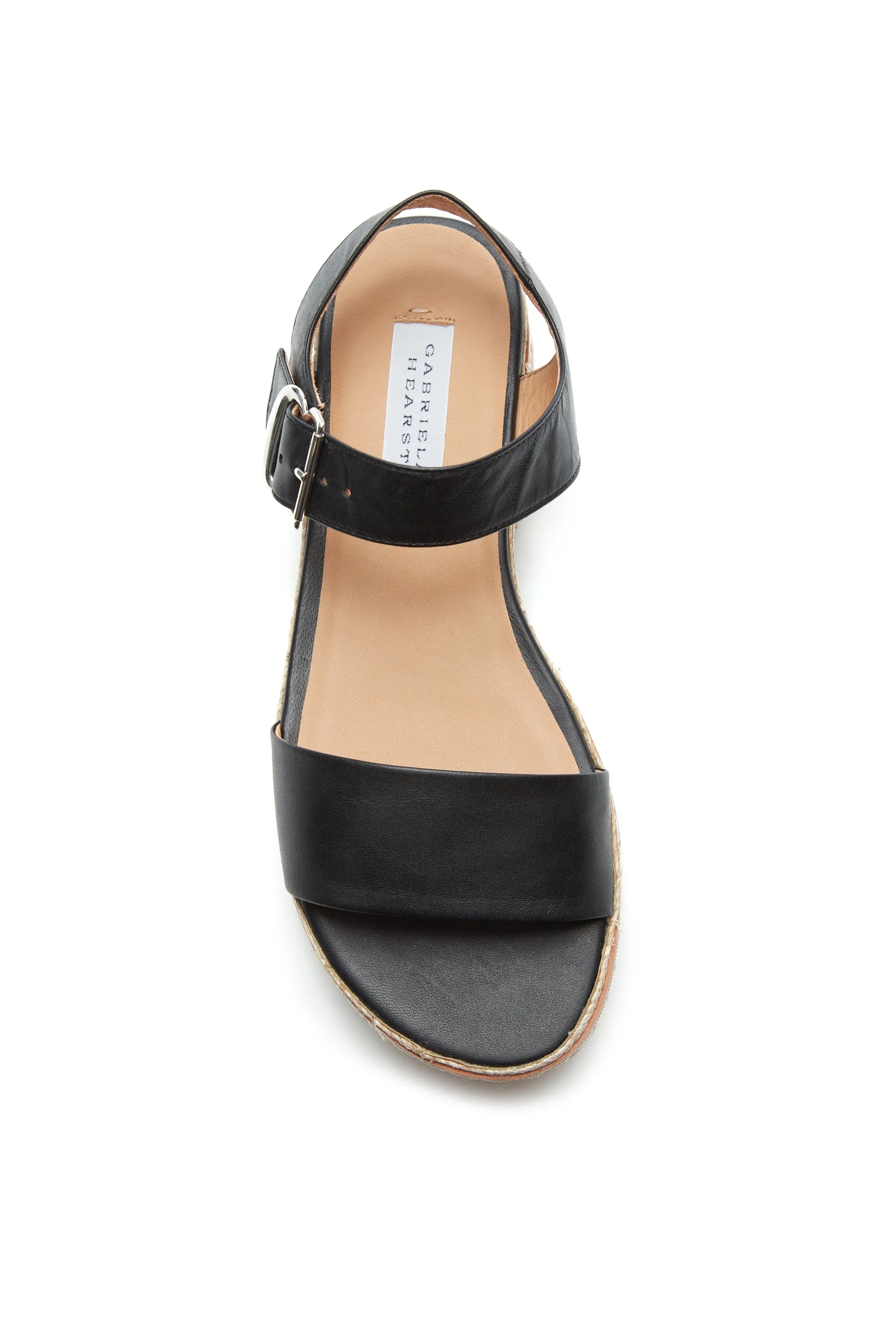 Iris Platform Sandal in Black Nappa Leather sold by Gabriela Hearst product image thumbnail 4