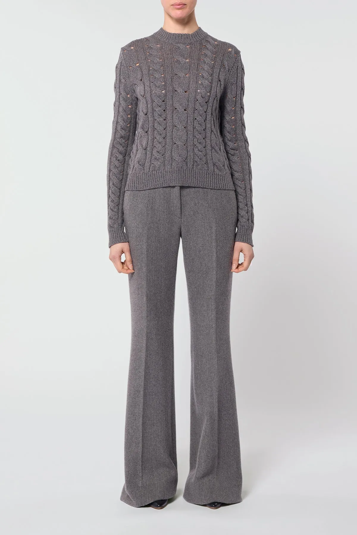Anthea Knit Sweater in Dark Grey Multi Cashmere sold by Gabriela Hearst product image thumbnail 2