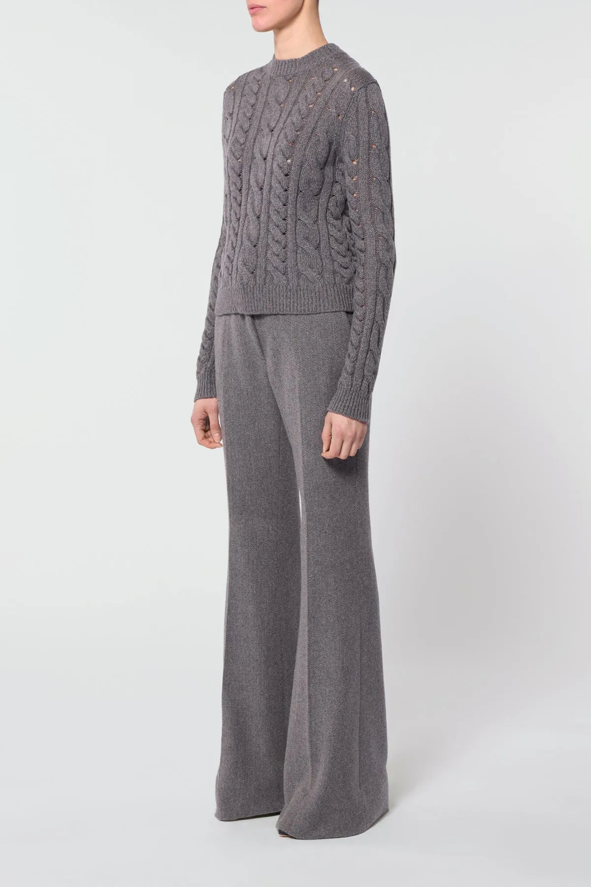 Anthea Knit Sweater in Dark Grey Multi Cashmere sold by Gabriela Hearst product image thumbnail 3