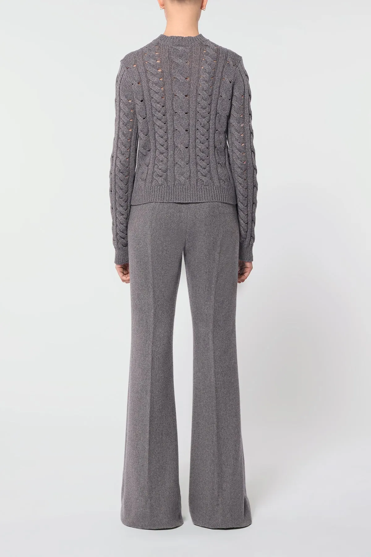 Anthea Knit Sweater in Dark Grey Multi Cashmere sold by Gabriela Hearst product image thumbnail 4