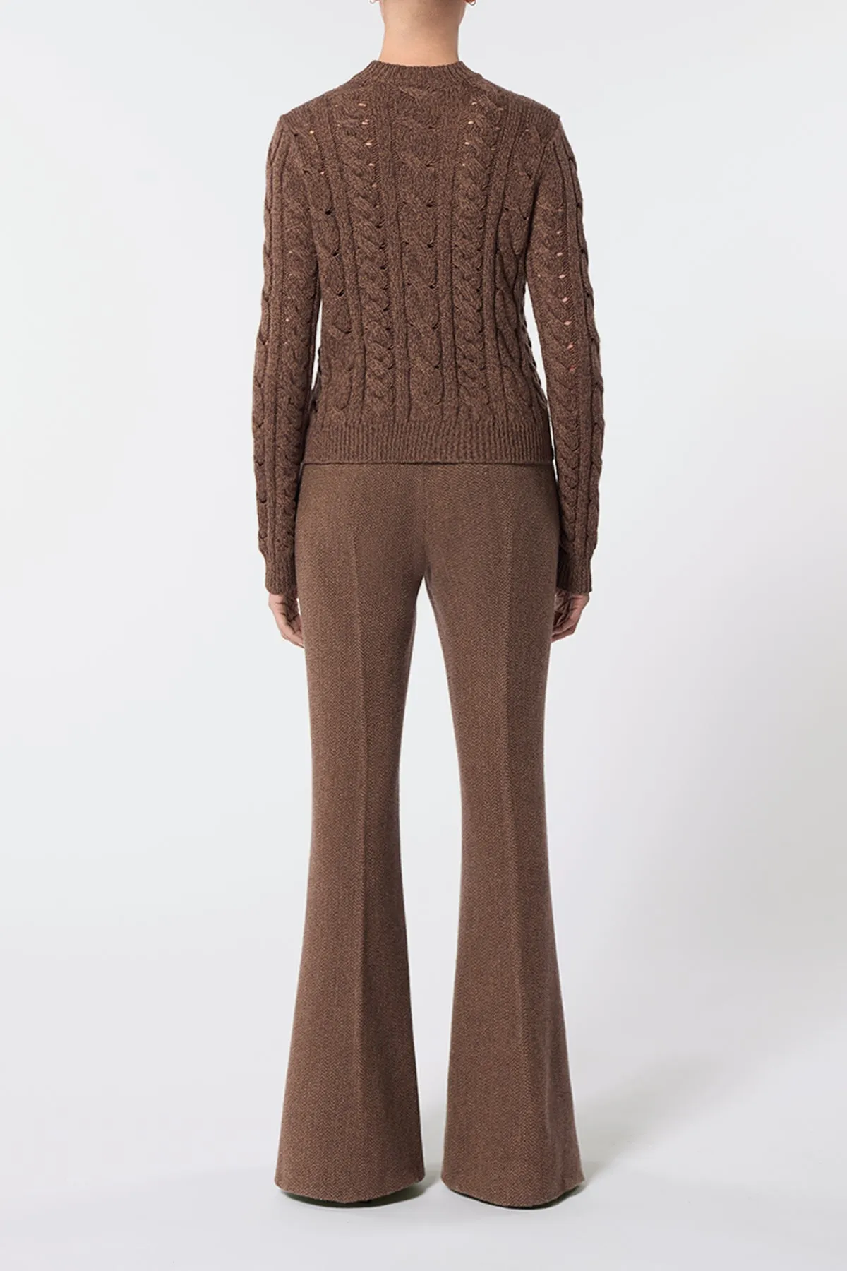 Anthea Knit Sweater in Chocolate Multi Cashmere sold by Gabriela Hearst product image thumbnail 4