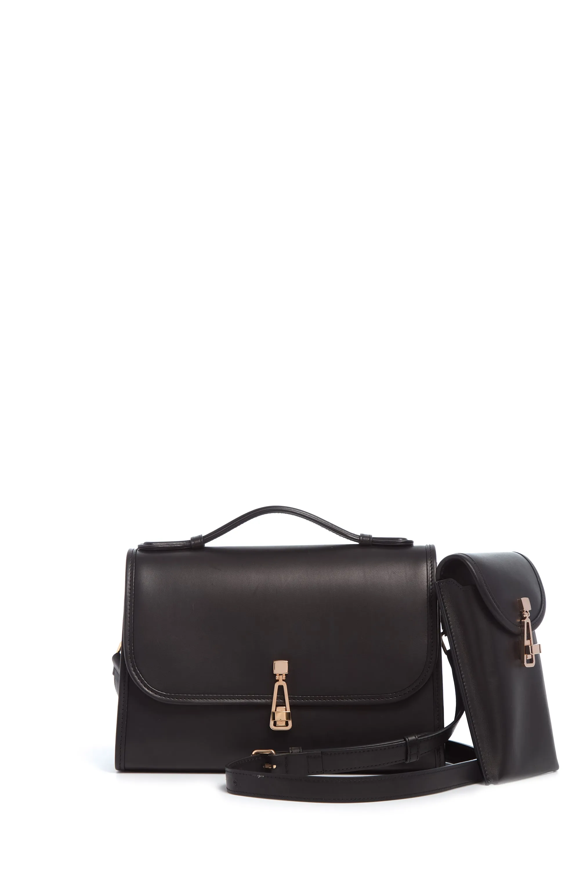 Medium Leonora Flap Bag in Black Leather sold by Gabriela Hearst