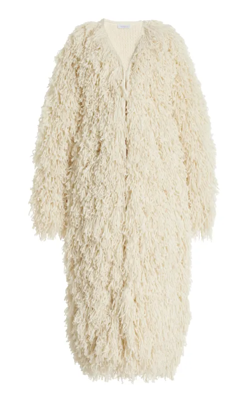 Jantzen Knit Coat in Ivory Virgin Wool Cashmere Silk sold by Gabriela Hearst
