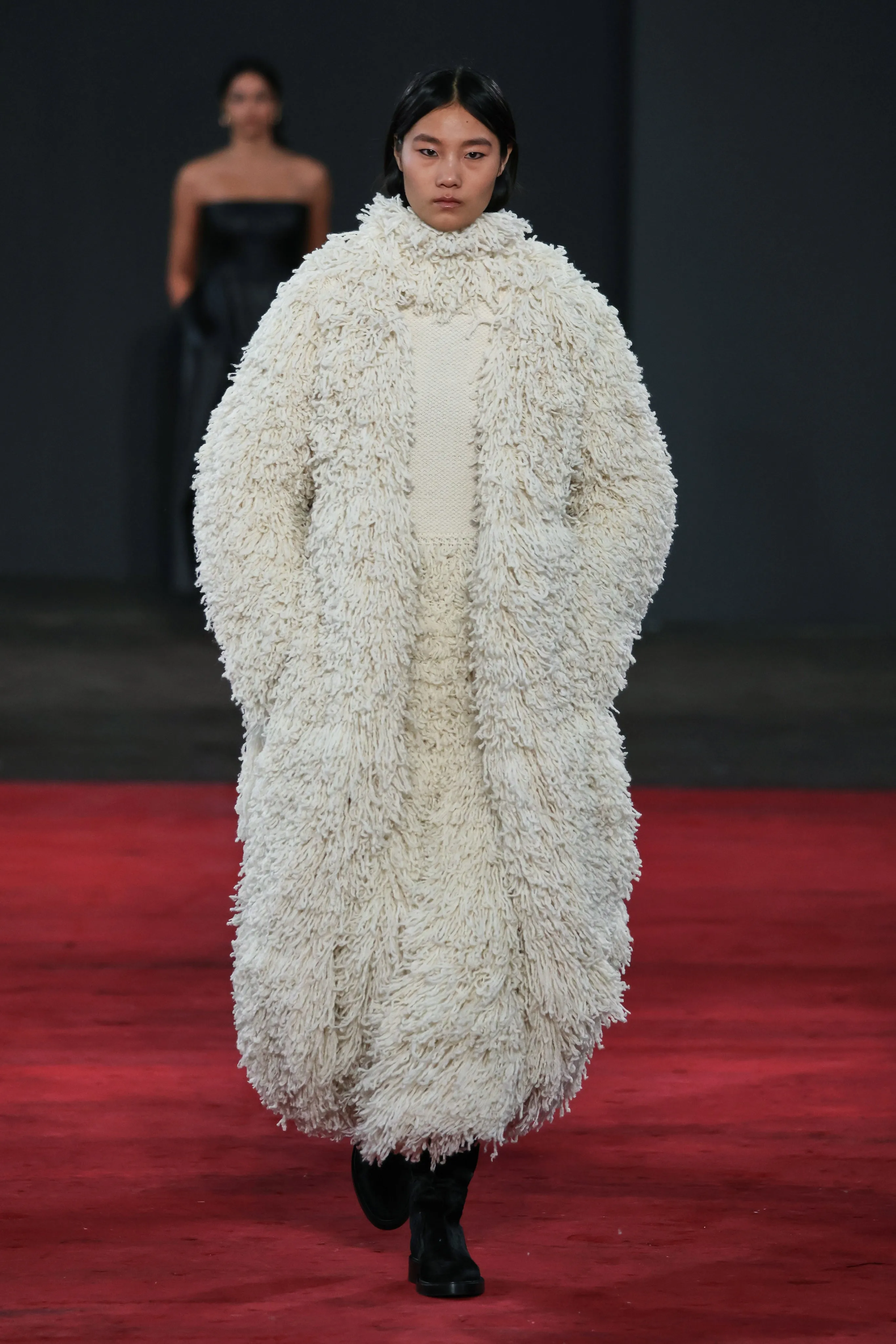 Jantzen Knit Coat in Ivory Virgin Wool Cashmere Silk sold by Gabriela Hearst product image thumbnail 2