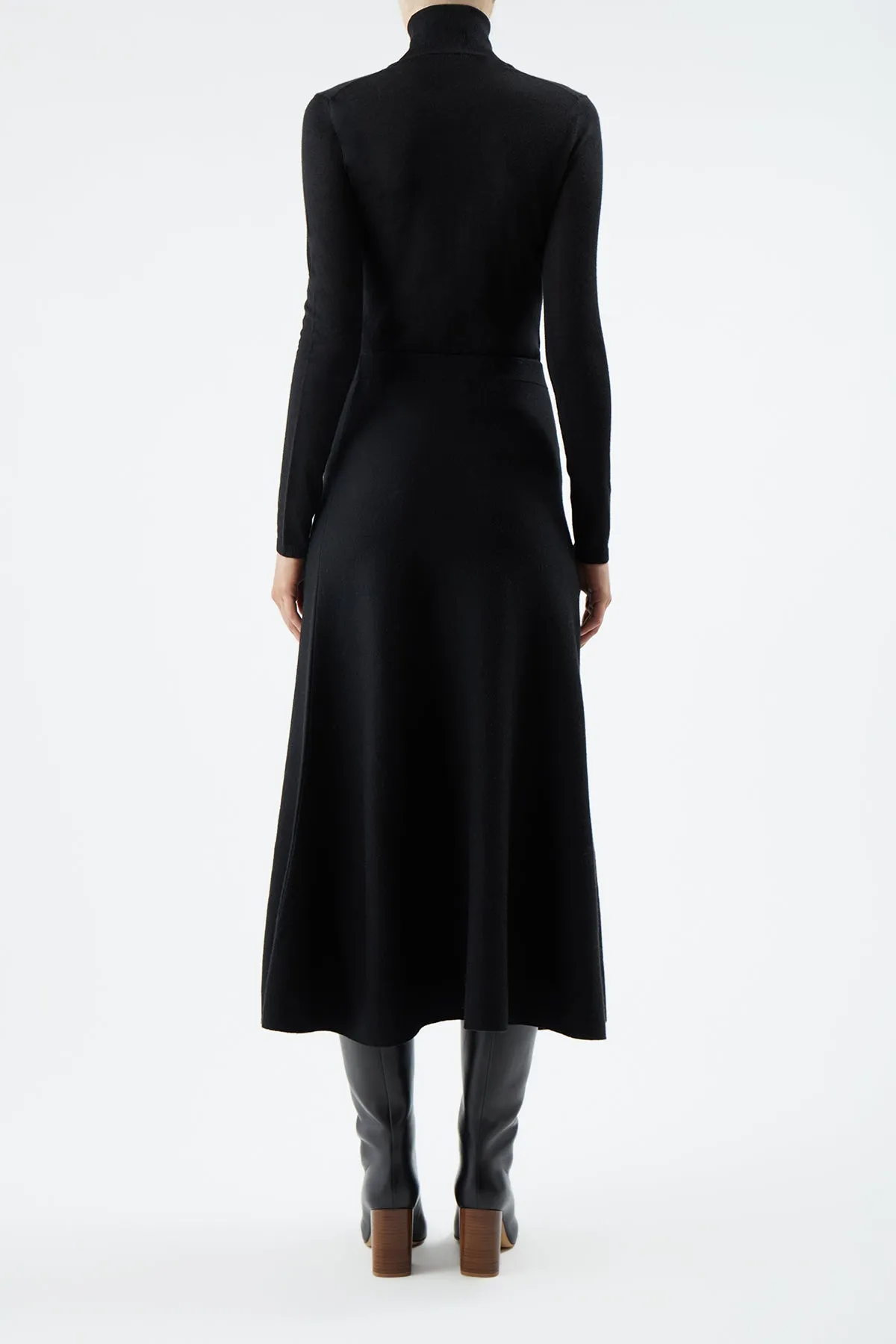 Costa Knit Turtleneck in Black Cashmere Silk sold by Gabriela Hearst product image thumbnail 4