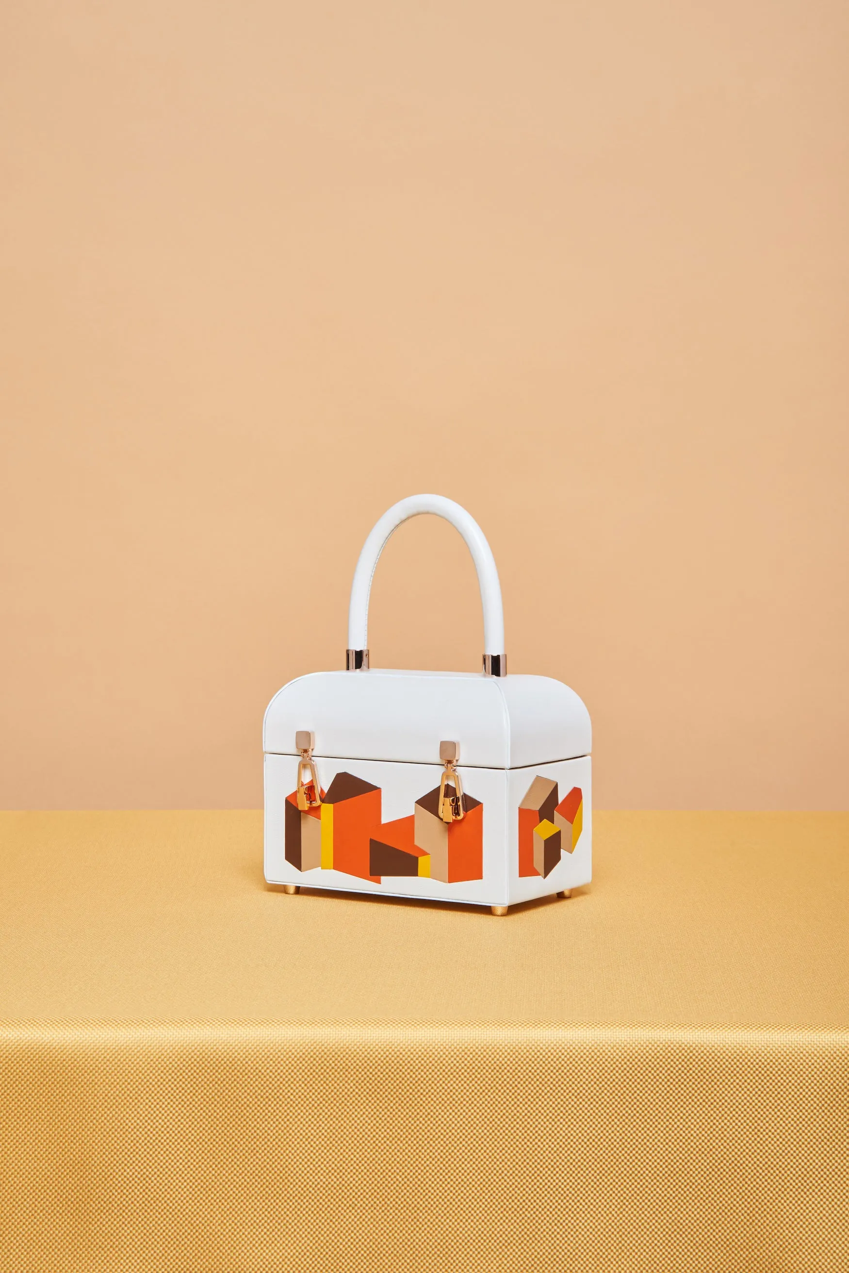 Patsy Bag in White Limited Edition Marquetry Hardware sold by Gabriela Hearst