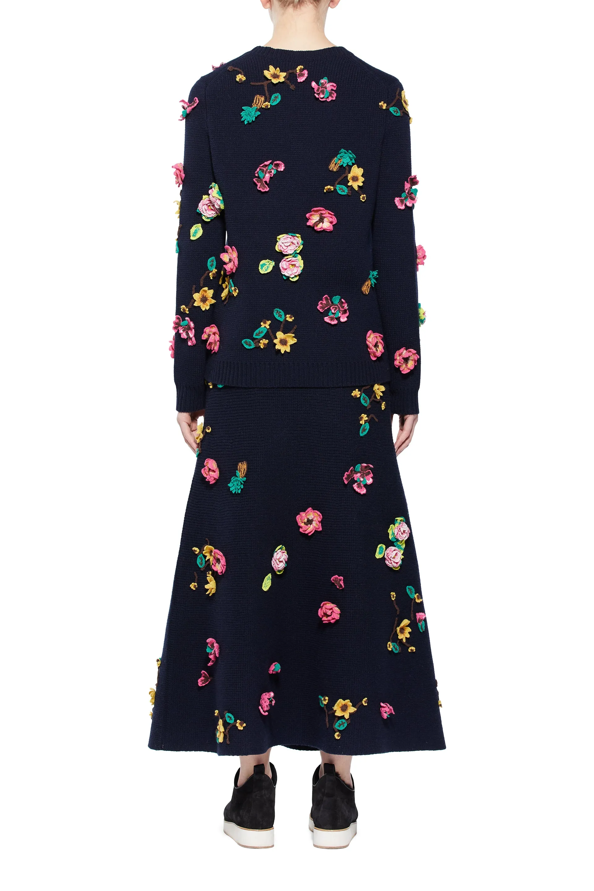 Nola Knit Sweater in Dark Navy Cashmere sold by Gabriela Hearst product image thumbnail 4