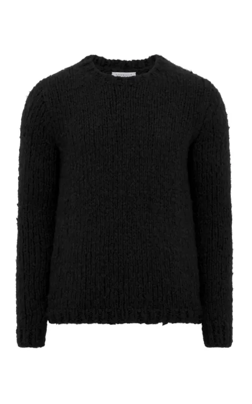 Lawrence Knit Sweater in Black Welfat Cashmere M sold by Gabriela Hearst