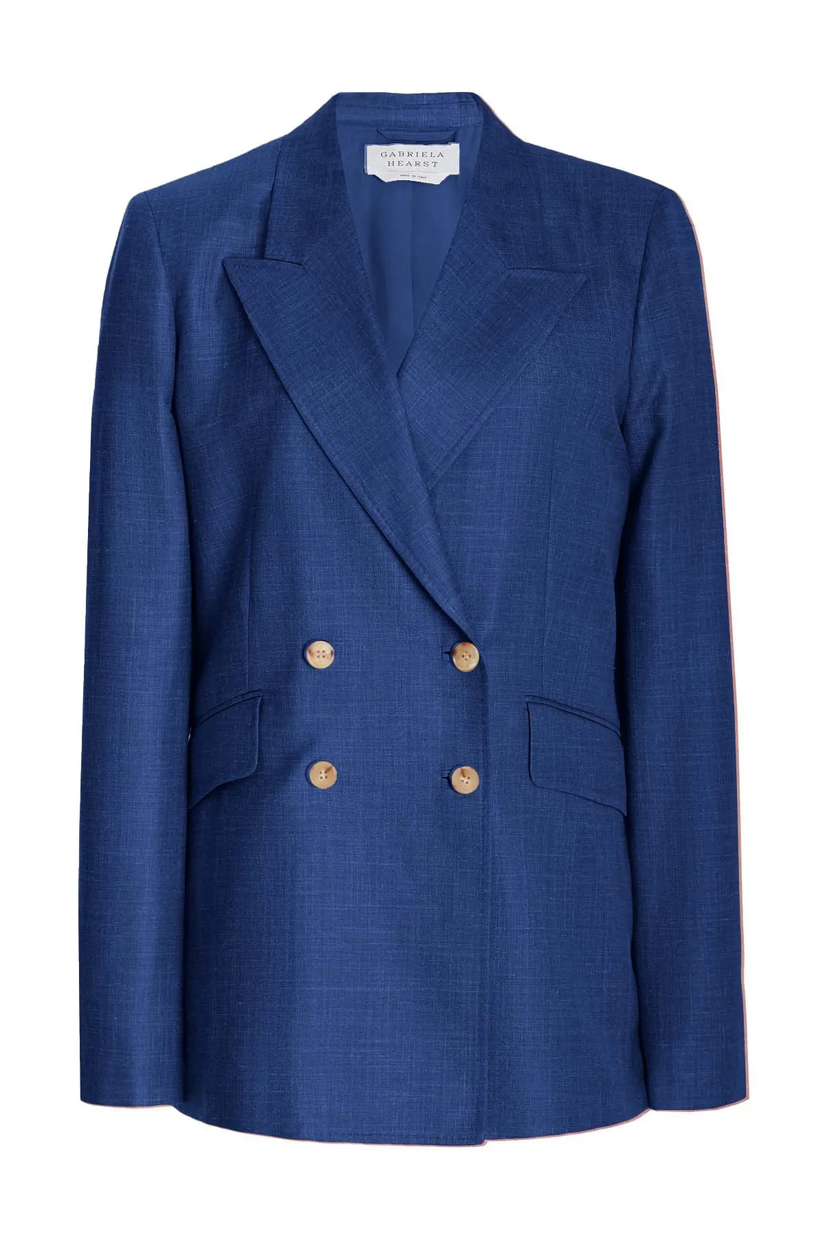 Angela Blazer in Cobalt Wool and Silk Linen sold by Gabriela Hearst