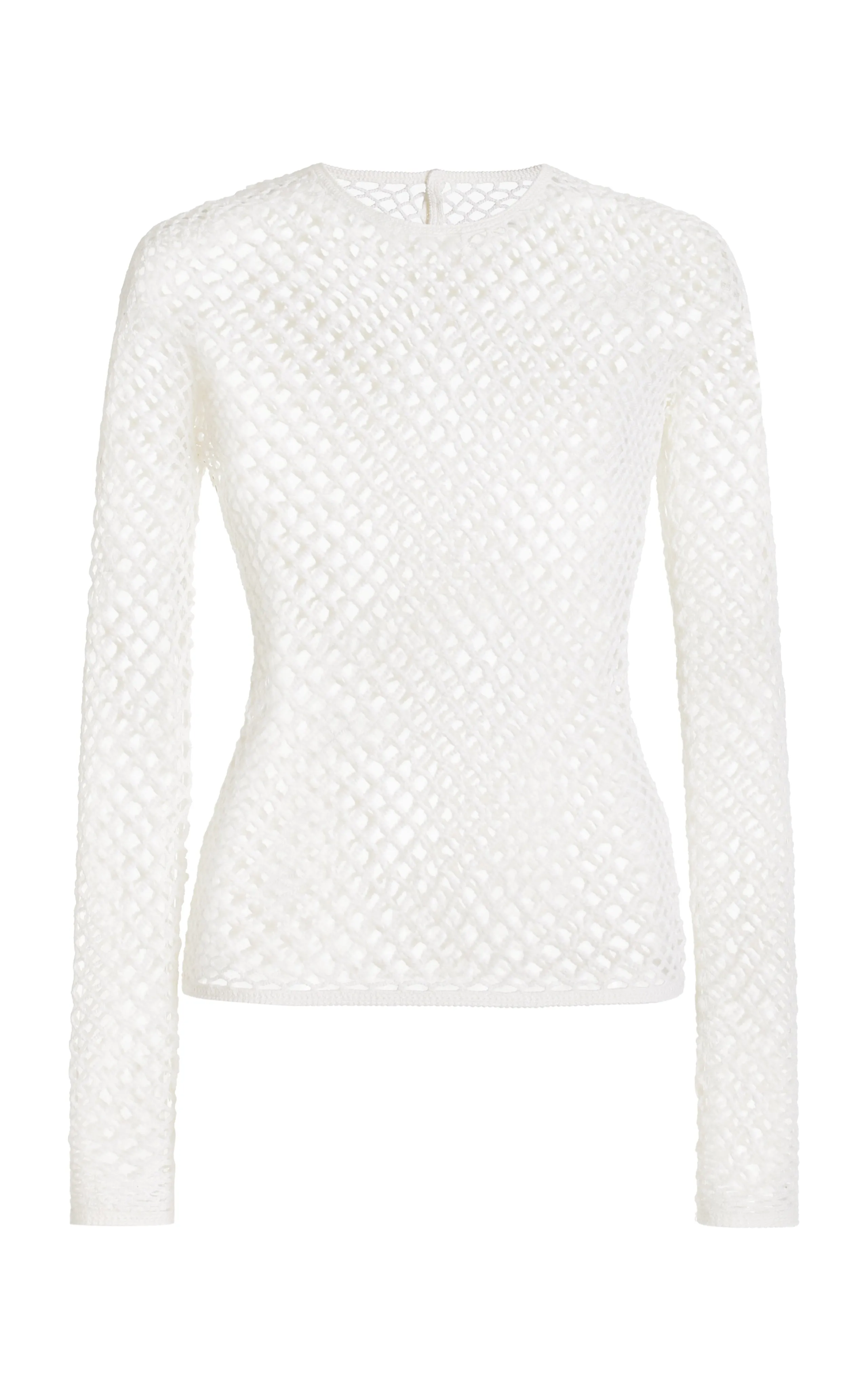 Troth Knit Top in Ivory Merino Wool sold by Gabriela Hearst