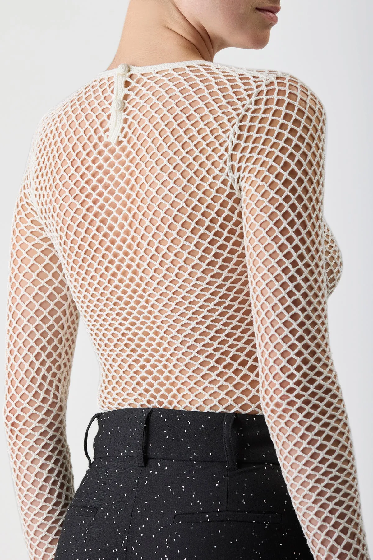 Troth Knit Top in Ivory Merino Wool sold by Gabriela Hearst product image thumbnail 5