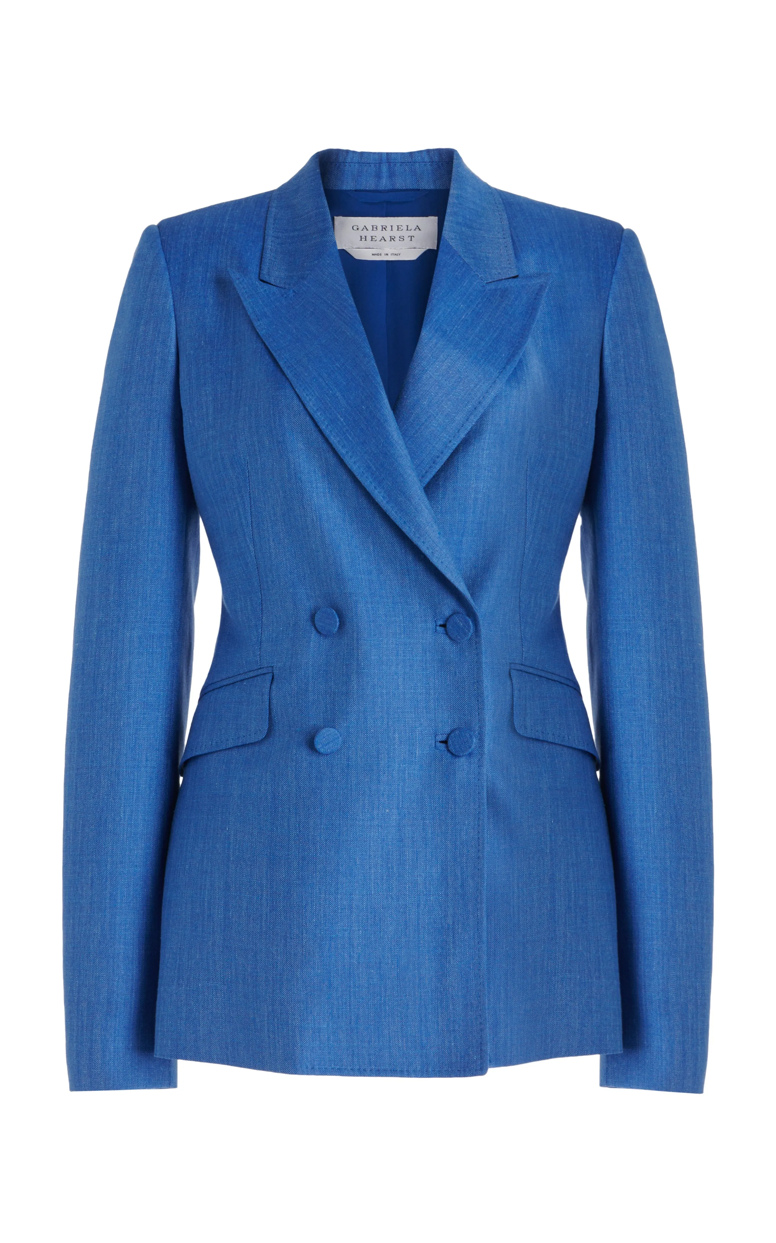 Stephanie Blazer in Sapphire Virgin Wool and Silk Linen sold by Gabriela Hearst