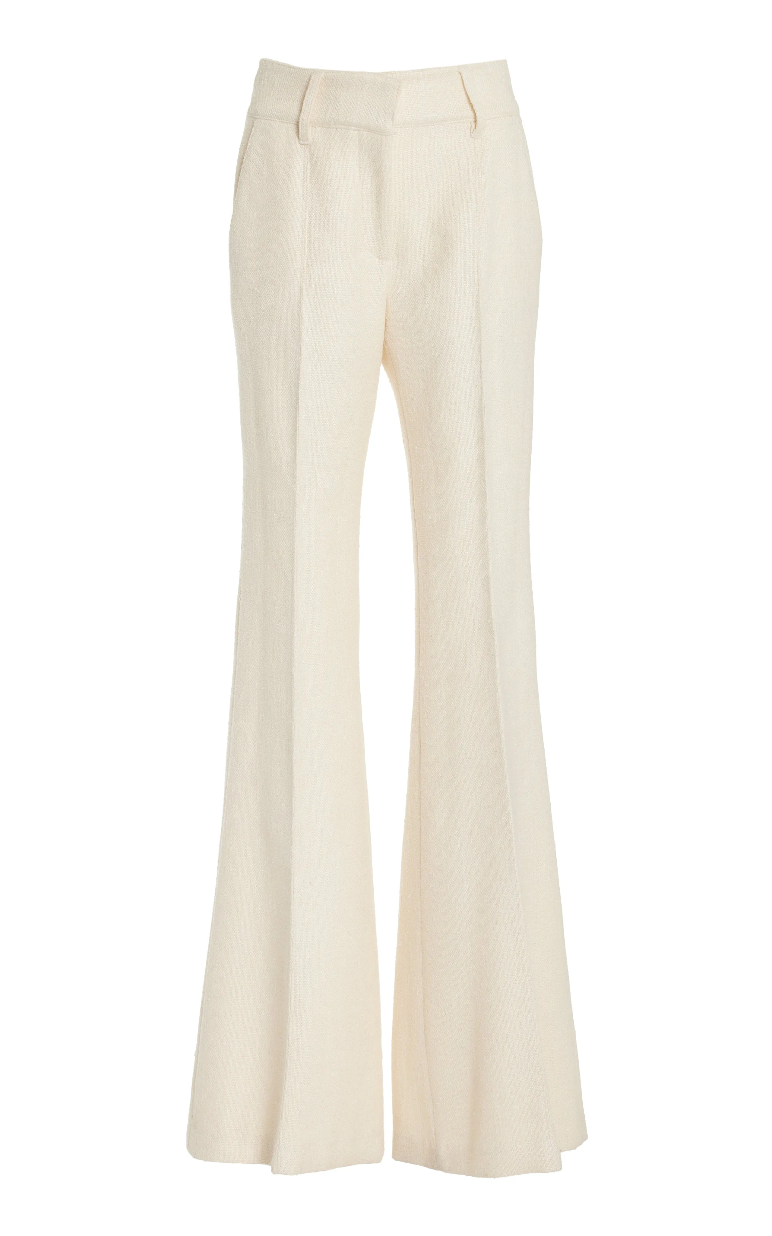 Rhein Pant in Ivory Silk Virgin Wool Slub sold by Gabriela Hearst