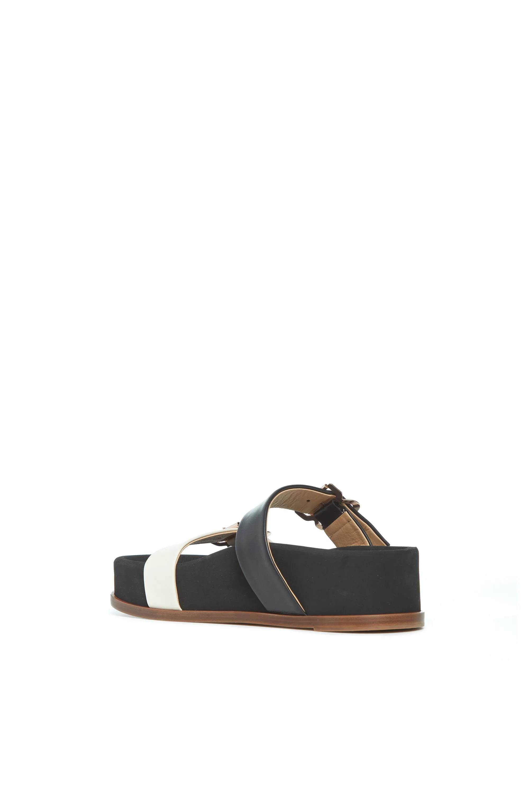 Wren Platform Sandal in Black & Ivory Nappa Leather sold by Gabriela Hearst product image thumbnail 3
