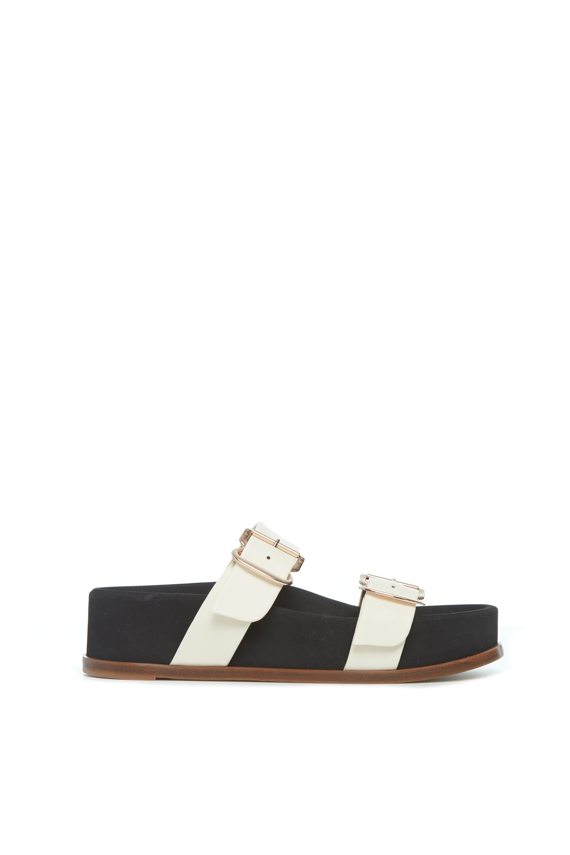 Wren Platform Sandal in Ivory Nappa Leather sold by Gabriela Hearst