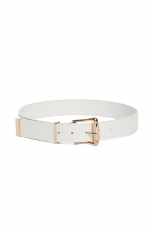 Laird Belt in White Leather sold by Gabriela Hearst