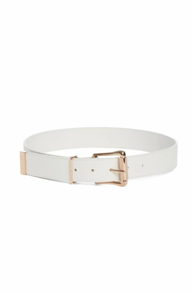 Laird Belt in White Leather sold by Gabriela Hearst