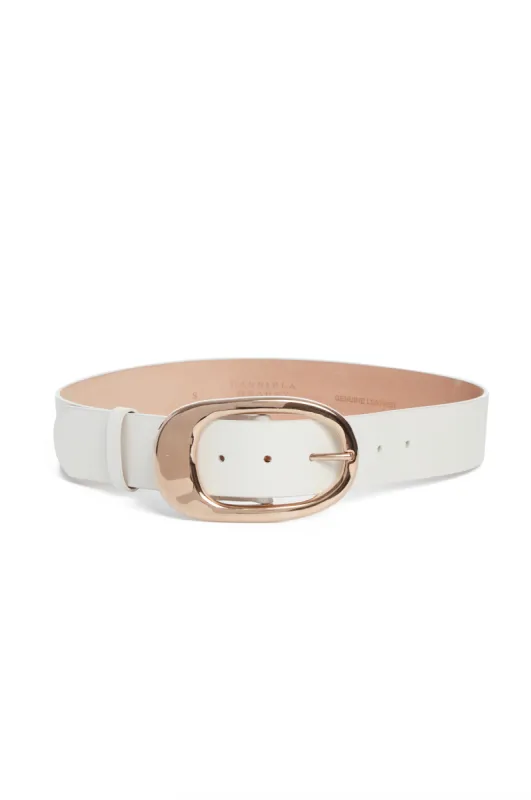 Lozewce Belt in White Leather sold by Gabriela Hearst