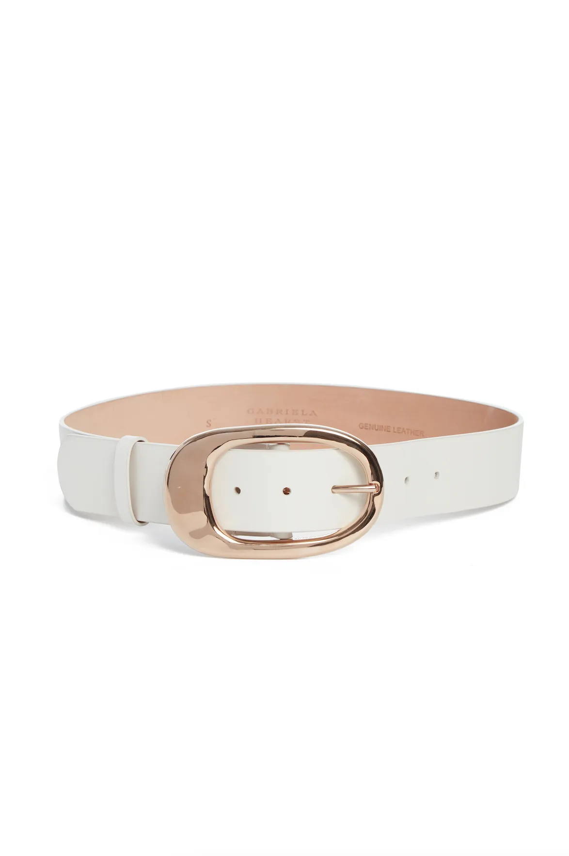 Lozewce Belt in White Leather sold by Gabriela Hearst