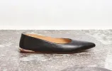 Fleur Ballerina Flat Shoe in Black Nappa Leather sold by Gabriela Hearst