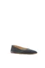 Fleur Ballerina Flat Shoe in Black Nappa Leather sold by Gabriela Hearst