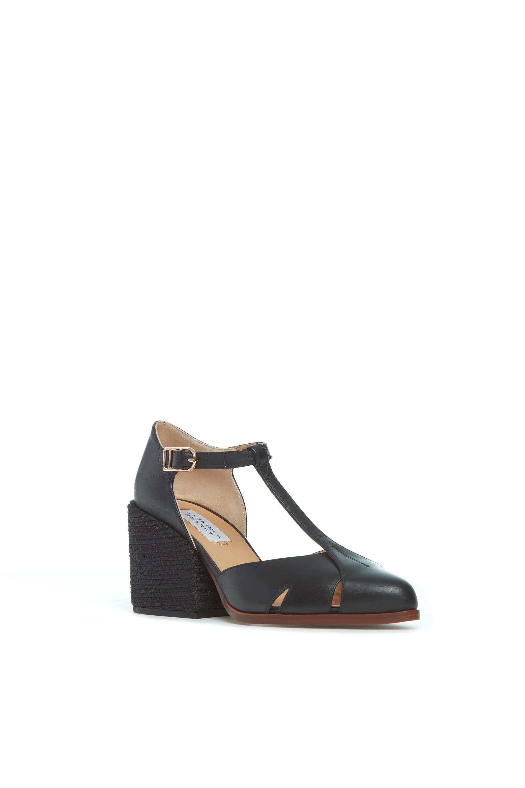 Ivy T-Strap Heel in Black Leather sold by Gabriela Hearst product image thumbnail 2