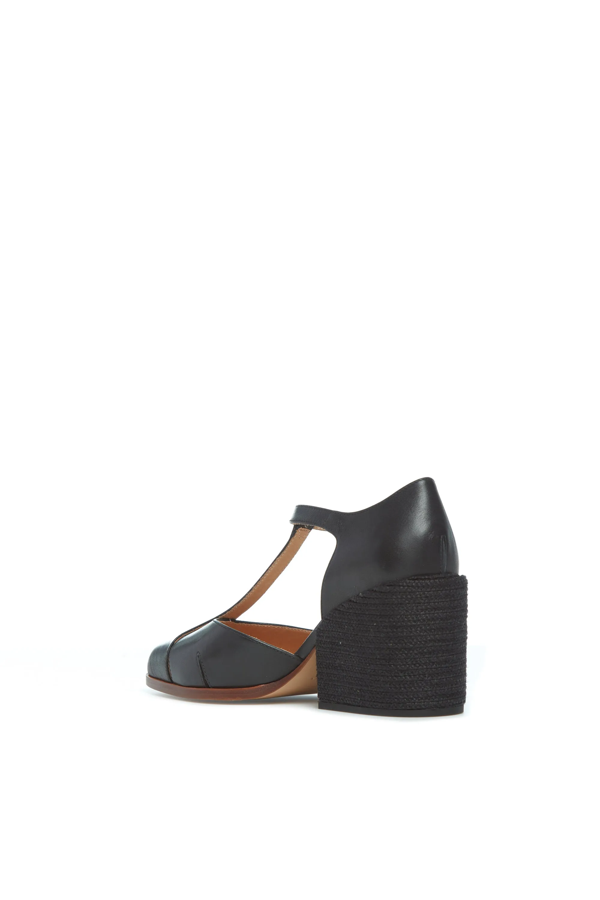 Ivy T-Strap Heel in Black Leather sold by Gabriela Hearst product image thumbnail 3